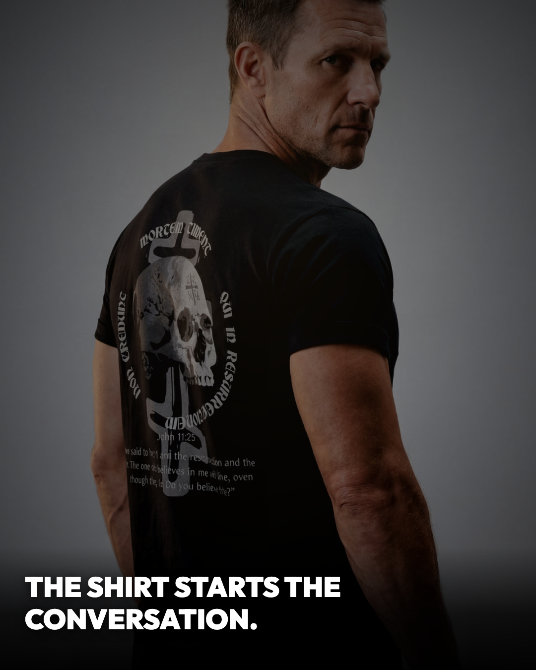 Coffee shop conversation about ANESTI shirt