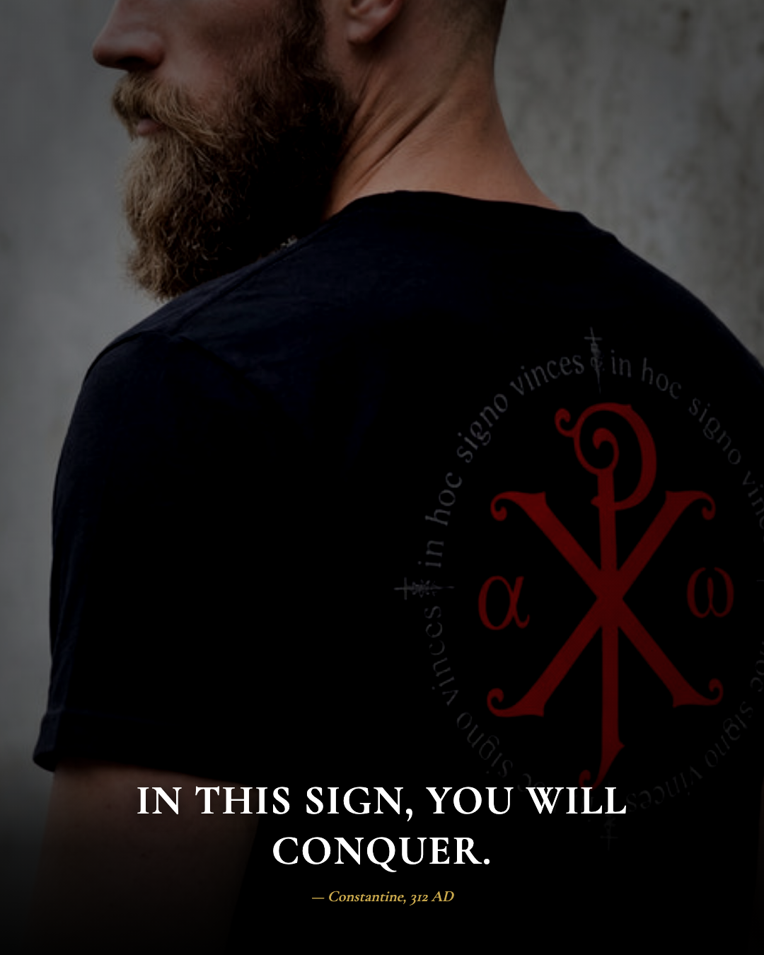 Macro close-up of Chi-Rho design on fabric